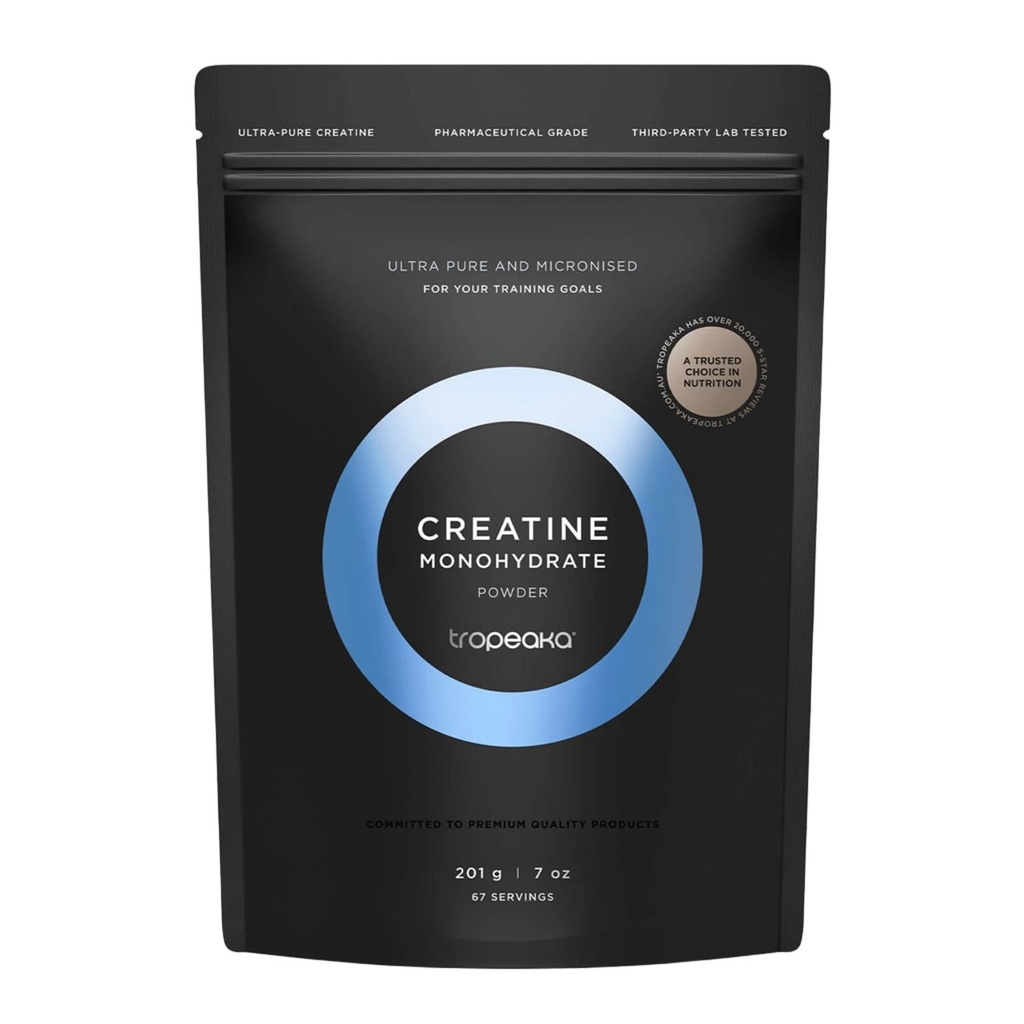 Tropeaka Creatine Monohydrate - 100% Micronized Creatine Powder for Men & Women - Muscle Recovery, Pre Workout & Post Workout - No Fillers, Caffeine Free, Gluten Free, Non-GMO - 7oz (67 Servings)
