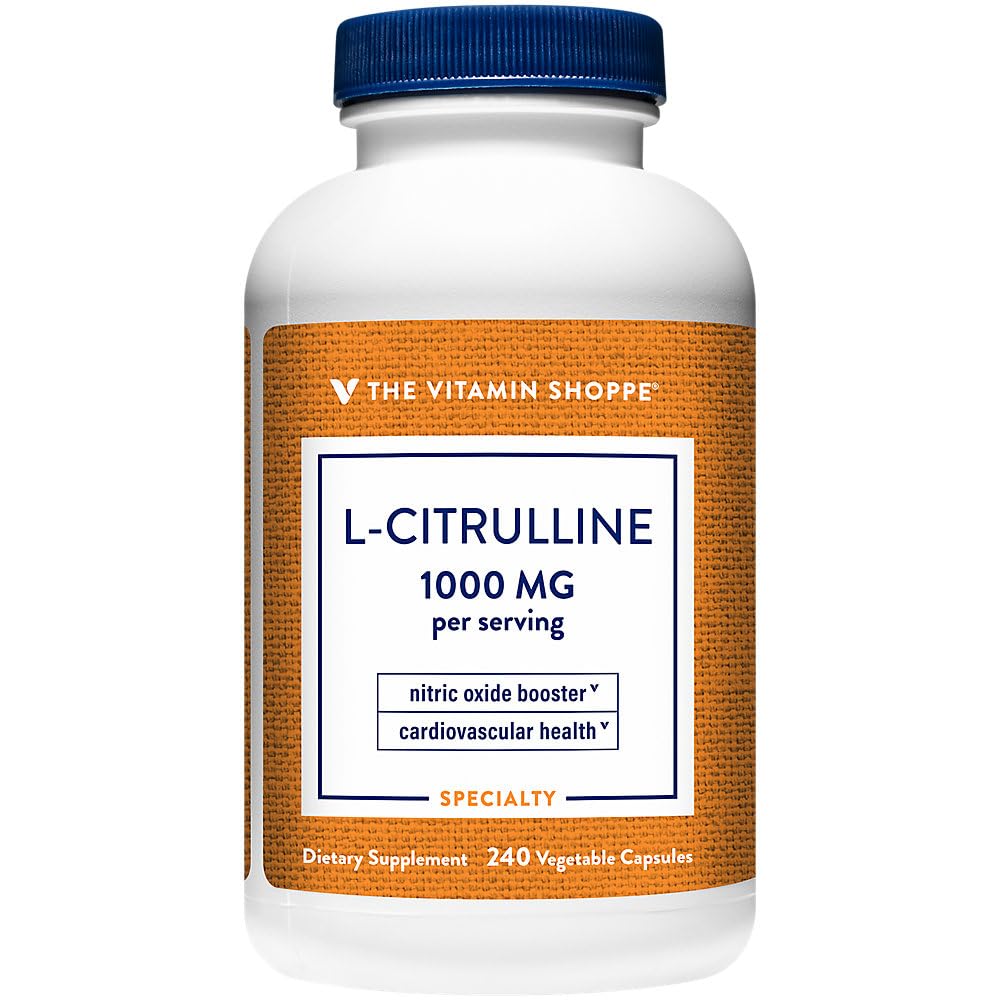 The Vitamin Shoppe L-Citrulline a Free-Form Amino Acid a Nitric Oxide Booster a 1,000 MG (240 Vegetarian Capsules)