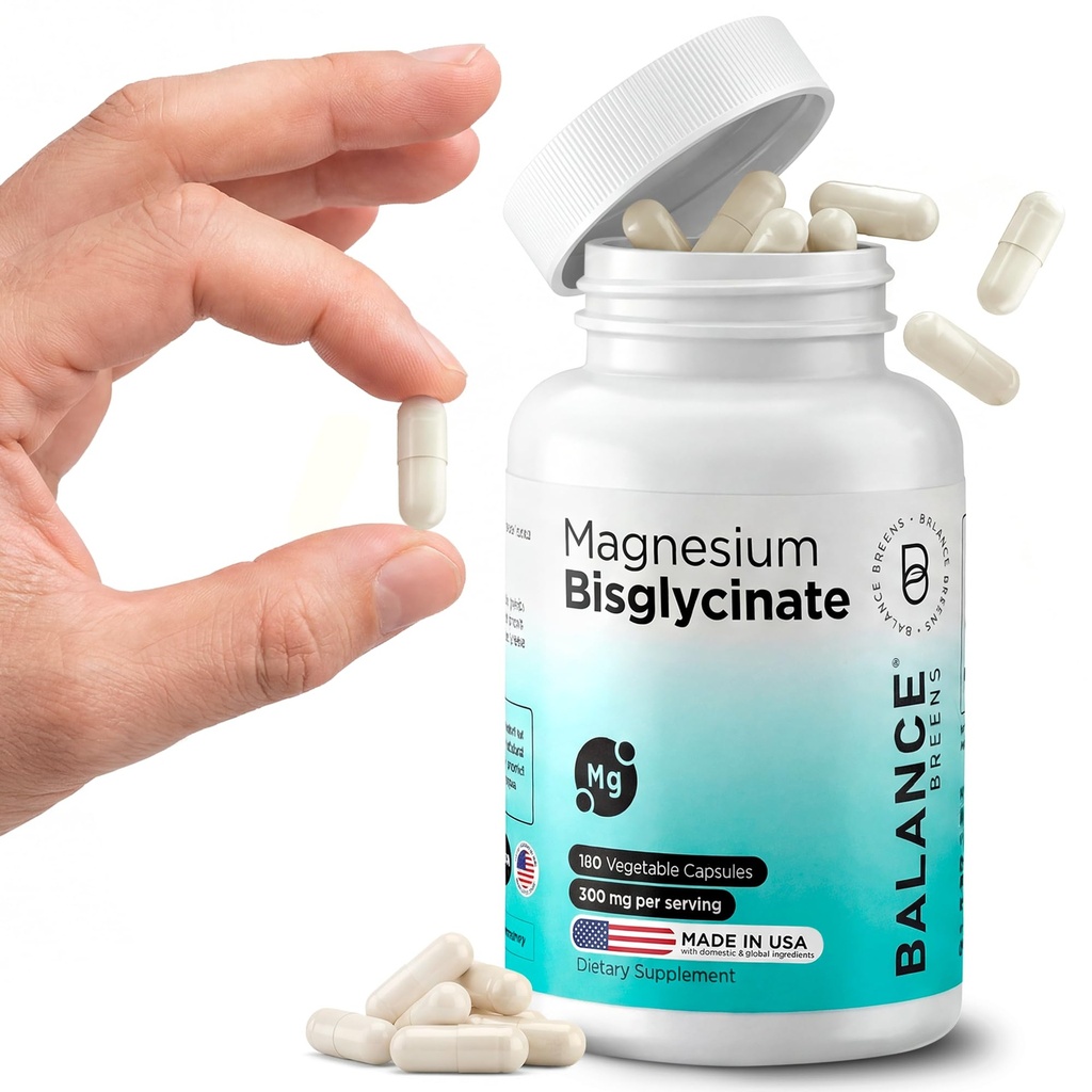 Bisglycinate de magnésium 200mg - supplément de magnésium chélaté à haute absorption - doux sur l'estomac, sans gluten, soutient le sommeil, les crampes musculaires et l'humeur positive - 120 Capsules (paquet de 1)