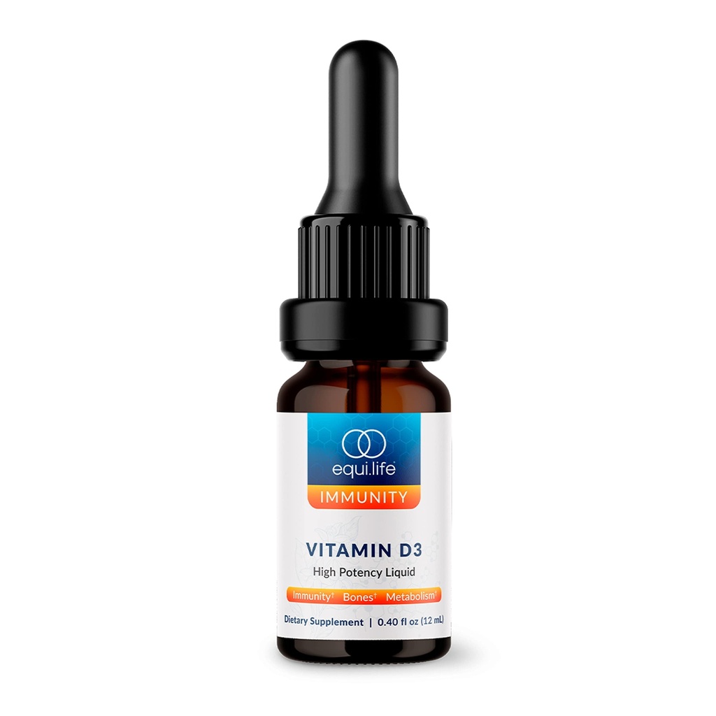 Equilife Vitamin D3: High Potency Liquid Drops, Non GMO, 0.40 fl oz | Easy Digestion & Absorption | Supports Immune Function | Promotes Bone & Overall Health | Allergen & Gluten Free | Non-GMO