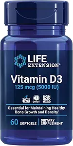 Life Extension Two-Per-Day 120 Tablet Multi-Vitamin & 60 Softgel 5000 IU Vitamin D3 Supplement Bundle