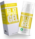 Vitamine D3 K2 Gel topique de résistance maximale - 15000+ UI par pompe - La vitamine Sunshine - soutient la santé osseuse et articulaire, le soutien immunitaire - un mois d'approvisionnement