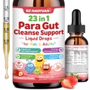 23-in-1 Parasite Cleanse for Humans & Kids, Liquid Drops with Black Walnut, Wormwood, Zeolite, Chlorella & 10B Probiotics, Supports Digestive Health Detox, Strawberry Flavor, 2 Fl Oz