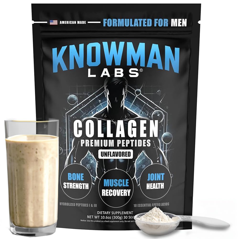 Premium Collagen for Men, Bone, Joint & Muscle Formula, Recovery, Non GMO, Dairy Free, Sugar Free, Keto & Paleo Friendly / 30 Srvg