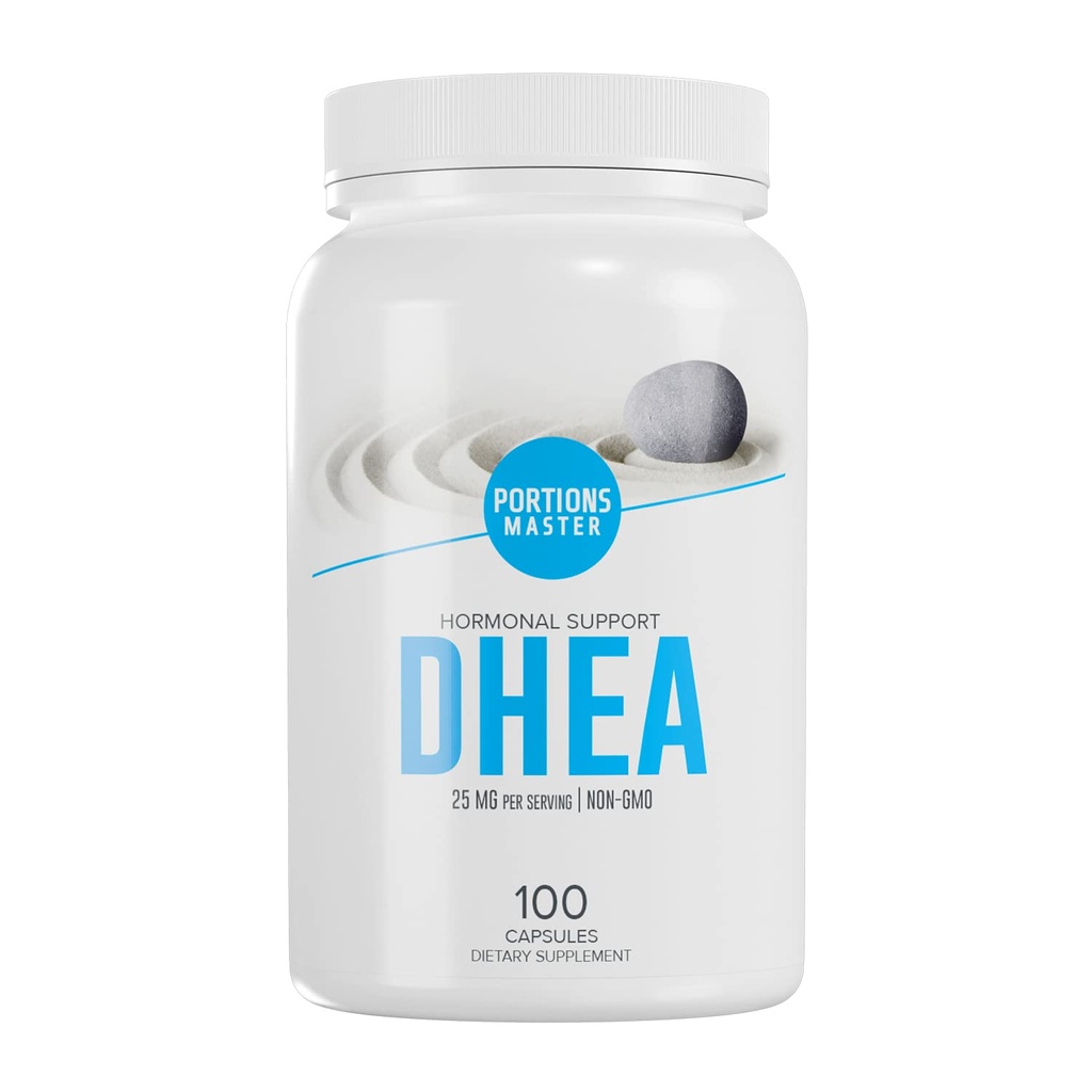 Portions Master DHEA 25mg, Hormone Support (100 Capsules)