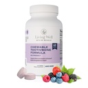 Living Well Kids Calcium and Tooth Support Chewable, Berry, with D3 + K2 | Bone Health, Magnesium & Zinc, Strong Teeth & Enamel Defense, Fluoride-Free, Non-GMO