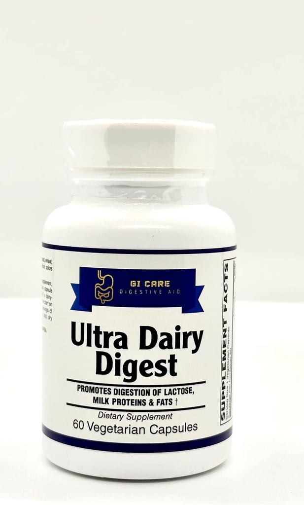 Ultra Digest Lait - aide à la digestion des produits contenant du lactose, des PROTEINS Lait et des FATS Lait † (pour l'intolérance lait/laiteux) Formule 3-en-1