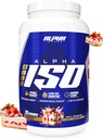 Alpha Supps ISO, Low Carb 100% Whey Protein Isolate Powder, 25 Grams Per Serving, Helps Support Muscle Growth, Low Sugar and Gluten Free (Strawberry Shortcake, 2 lb)