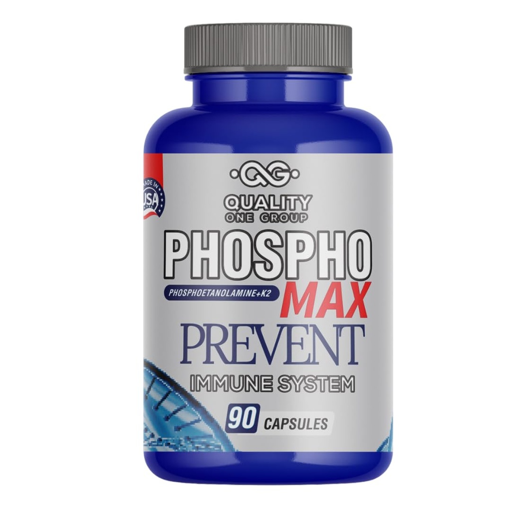 Fosfoetanolamina - New Formula of Phosphoethanolamine with Turmeric, Vitamin K2, Magnesium, Calcium, Zinc. Natural Fosfoetanolamina to Boost the Immune System, 26 Years of Researched Formulation