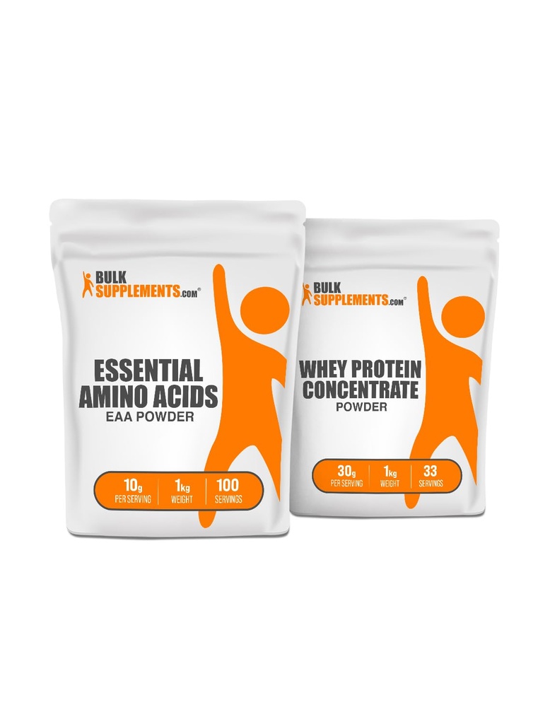 BulkSupplements EAA Powder 1kg + Whey Protein Concentrate 1kg Bundle