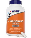 Maintenant L-Glutamine 500mg 300 Capsules de Veg - Supplément non-OGM - Lglutamine Vegan Caps
