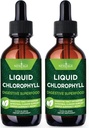 Nouvelles gouttes liquides de chlorophylle d'AGE - Concentré naturel – Supports du système de stimulation de l'énergie, de digestion et d'immunité, désodorisant interne, fonction hépatique - (2 Fl Oz (paquet de 2))