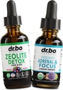 Zeolite Detox & Support de focalisation adrénale - Clinoptilolite Zeolite pour les enfants et les adultes gouttes liquides avec des vitamines B12 & D - Adrénale biologique et focalisation pour le cerveau naturel calme, la fatigue de la mémoire Stress Attention