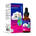 Kiddivit Baby Zinc gouttes liquides avec Elderberry, Vitamine D3 & C – Supplément doux de soutien immunitaire – 60 portions quotidiennes, Inuline riche en fibre prébiotique – sans sucre, sans gluten, végétarien, 2oz