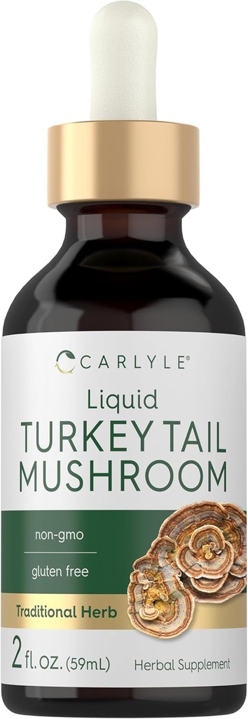 Carlyle Turkey Tail Extrait de champignons Teinture liquide de 2 ll Oz.