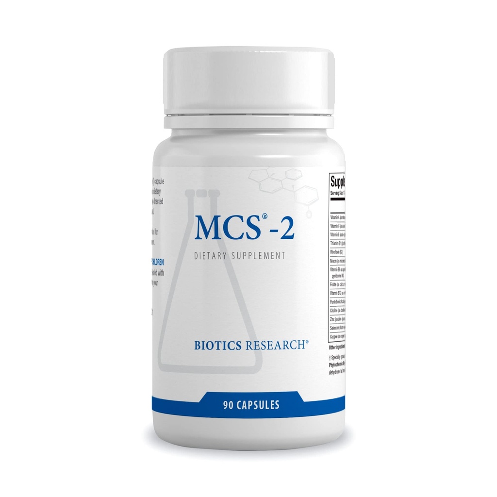 BIOTICS RESEARCH MCS-2 Metabolic Clearing Support, Liver Health, Potent Antioxidant Formula, Milk Thistle, Red Clover, 90 Capsules