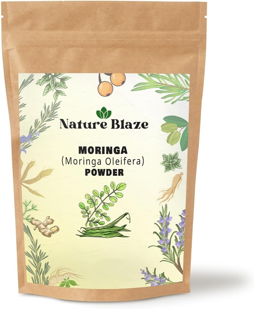 Moringa poudre Moringa poudre de feuille, sans gluten, sans additifs (Moringa 100gm (3.5 Oz)