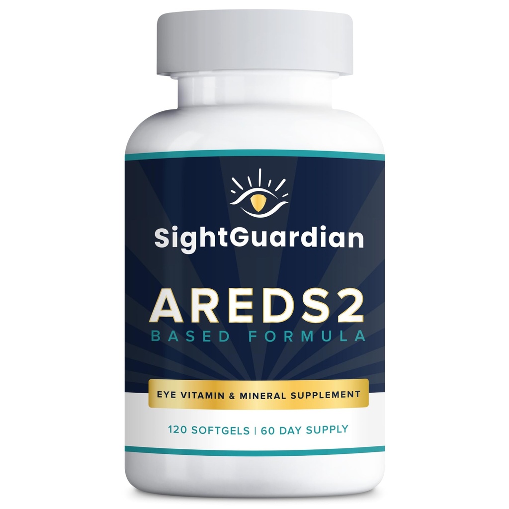 Supplément à base de vitamine-minéral des yeux AREDS2 (120 ct. 60 jours d'approvisionnement) - Supplément à base de vitamine-minéral des yeux AREDS2 - Formule faible en zinc - Supplément à la vision des yeux et vitamine