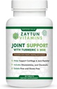 Zaytun Halal Joint Support with Turmeric + Glucosamine, Promote Joint Health, Flexibility and Supports Mobility, 1 mois d'approvisionnement, Pas de gluten, Pas de gélatine, Fabriqué aux États-Unis - Vitamines halales
