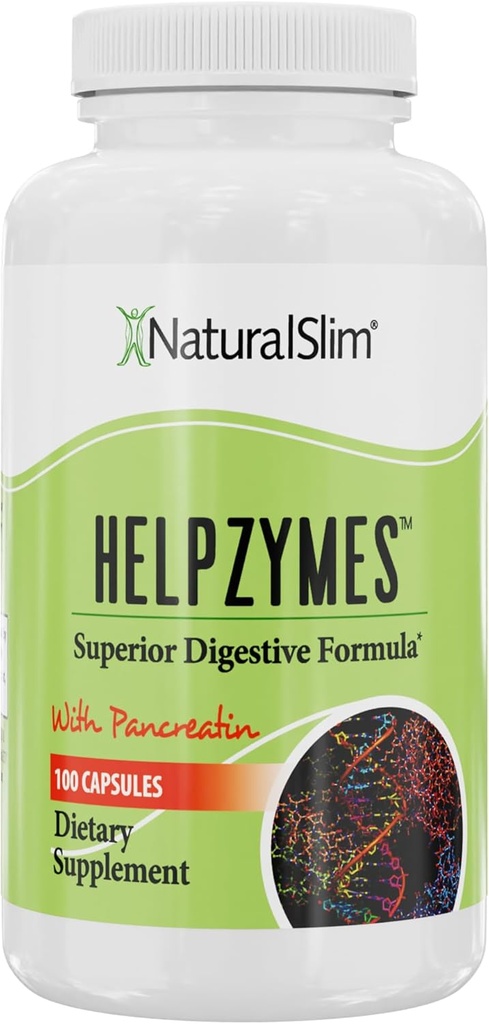 Enzymes digestives naturelles minces pour les femmes et les hommes - Enzymes digestives essentielles pour la digestion, la santé des Guts, le dégel de gaz avec Bromelain, Bili Ox, Pancréatine. & Betaïne HCL - 100 gélules Solo