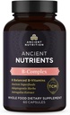 Complément complexe de vitamine B, 8 vitamines B équilibrées, soutient des niveaux d'énergie sains, des herbes adaptogènes, des enzymes activées, paléo & kéto, 60 capsules