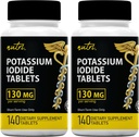 Comprimés d'iodure de potassium (paquet de 2) 130mg - 280 comprimés EXP 10/2032 - YODO Naciente - Pilules KI - Yoduro de Potasio - Suppléments Nutri