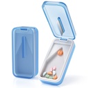 DEPAD Pill Cutter Splitter for Small and Tiny Pills, Pill Splitter with Removable Silicone Pad, Tablet Cutters for Small or Large Pills Professional with Sharp Blade (Blue)
