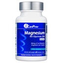 CanPrev Magnésium BisGlycinat 200mg Gentle 60 Veg Caps, 60 jours d'approvisionnement, supplément de magnésium chélaté pour les os et le soutien musculaire, facile à digérer, promouvoir la relaxation et le confort, végétalien, non-OGM, pas de sucre