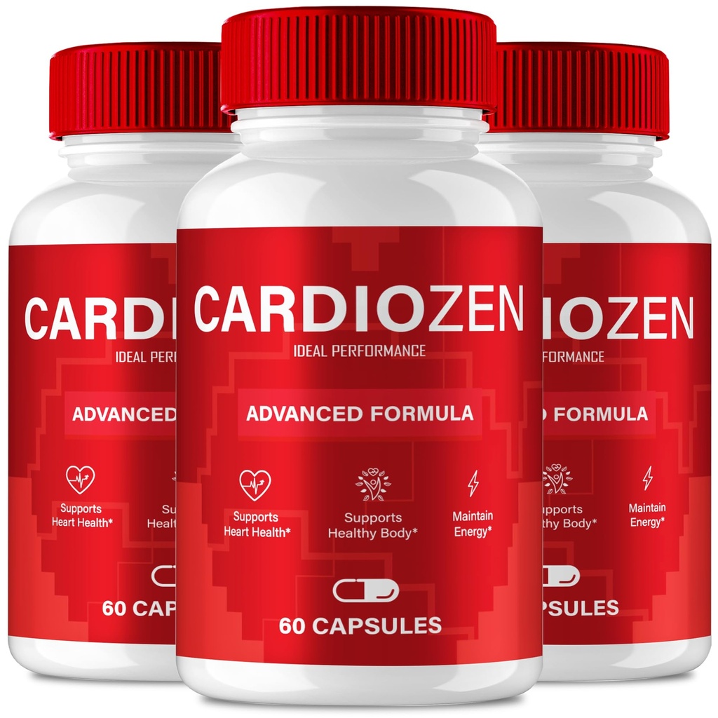 Cardiozen Capsules, Official Cardiozen Advanced Blood Formula Supplement Pills - Maximum Strength, All Natural Healthy Circulation & Stable Levels, Premium Cardio Zen Reviews (3 Pack)