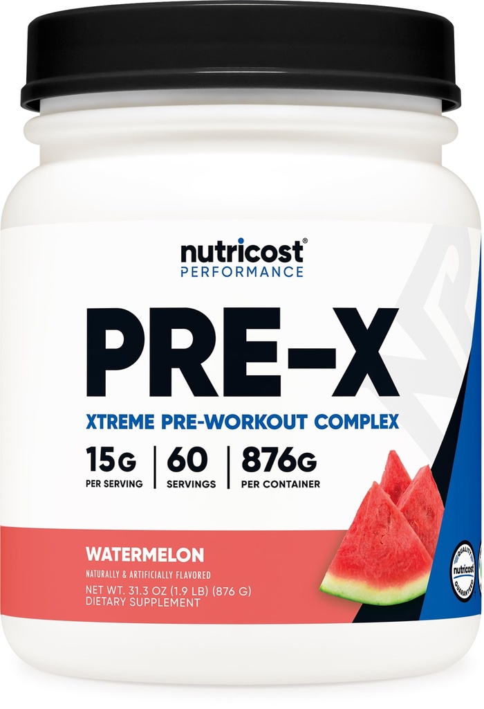 Nutricost Pre-Workout Xtreme, Watermelon, 60 Servings, Vegetarian, Non-GMO and Gluten Free (Pre-X)
