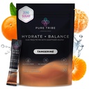 Instant Hydration Electrolytes Powder Packets with Magnesium & Salt – Zero Sugar Hydration Packets with 6 B Vitamins & Adaptogens – Tangerine Electrolyte Drink Mix – 30 Servings