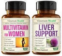 Vimerson Health Multivitamin for Women - Complete Womens Multivitamin & Multimineral & Liver Cleanse Detox & Repair Milk Thistle Supplement for Liver Support