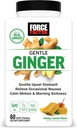 FACTEUR DE FORCE Gingembre doux Chews pour le soulagement des nausées, la maladie de mouvement et la maladie du matin, supplément de gingembre avec vitamine B6 pour le soutien digestif, non-OGM, arôme de gingembre de citron de miel, 60 chews doux