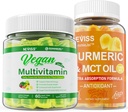 Gummies curcuma bio 1000mg avec multivitamine végétalienne pour les femmes hommes