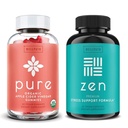 WellPath Pure Apple Cider Vinegar avec Gommies Mères & Zen Mood Support Suppléments Bundle - Detox & Calm Energy Combinaison, Vegan, 60 Cts Chaque