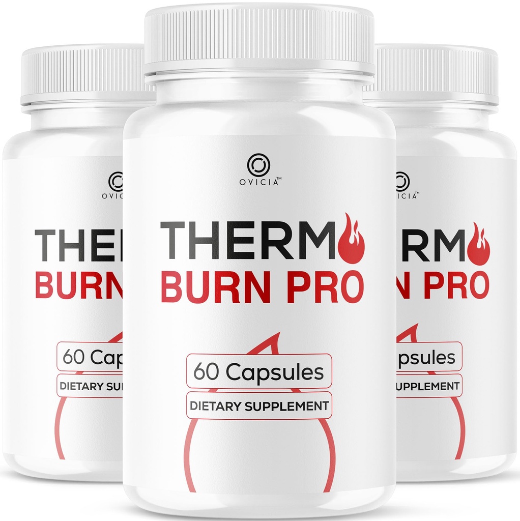 (3 Pack) Thermo Burn Pro Capsules - Official Thermoburn Pro Pills Advanced Support For Maximum Strength With Natural Ingredients Vitamins ThermoburnPro For Health & Wellness, 180 Capsules For 3 Months