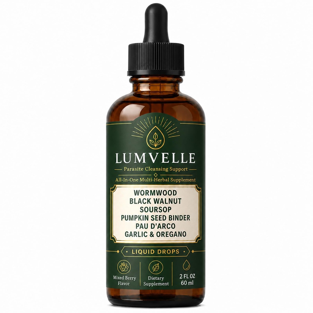 Wild Harvested Wormwood Herbal Drops, 7 Plant Ingredients | Gut Cleaning Support & Digestive Balance, Boost Vitality & Immune, Daily Wellness Support