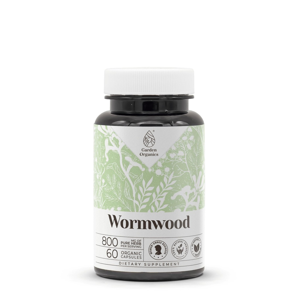Wormwood 60 Capsules | High-Potency Herbal Dietary Supplements | Made with Vegetable Capsules and Wormwood (Artemisia Absinthium) Dried Herb (60 Count)