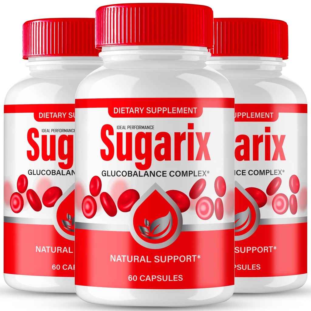 Sugarix Capsules, Official Sugarix Advanced Blood Formula Supplement Pills - Maximum Strength, All Natural Glyco Optimizer for Wellness & Overall Health, Advanced Suga Rix Reviews (3 Pack)