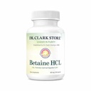 Dr Clark Betaine HCL Enzymes digestifs - Acid Reflux Medicine, Supplément de protéines d'acide chlorhydrique, Formule de digestion optimale, 100 Capsules de gélatine, 425 mg