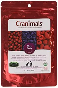 Cranimaux Très Berry Antioxydant Superfood Poudre de baies pour chiens et chats - Boost antioxydant naturel des canneberges, framboises et bleuets, 120 g/ 4.2 Oz Sac