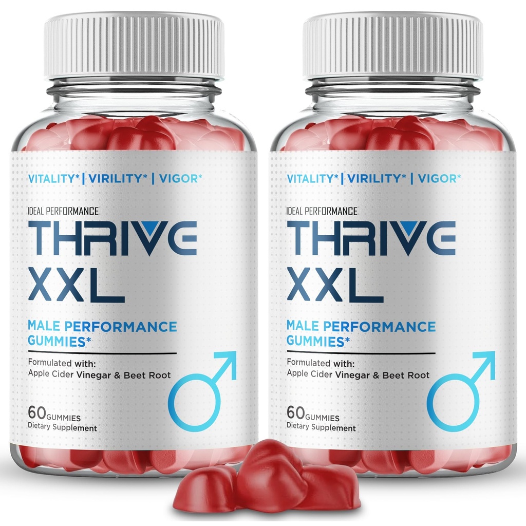 Thrive XXL Gummies, Official Thrive XXL Supplement Gummy for Men - Maximum Strength, All Natural Formula for Energy, Stamina & Performance, Advanced Formula ThriveXXL Support Reviews (2 Pack)