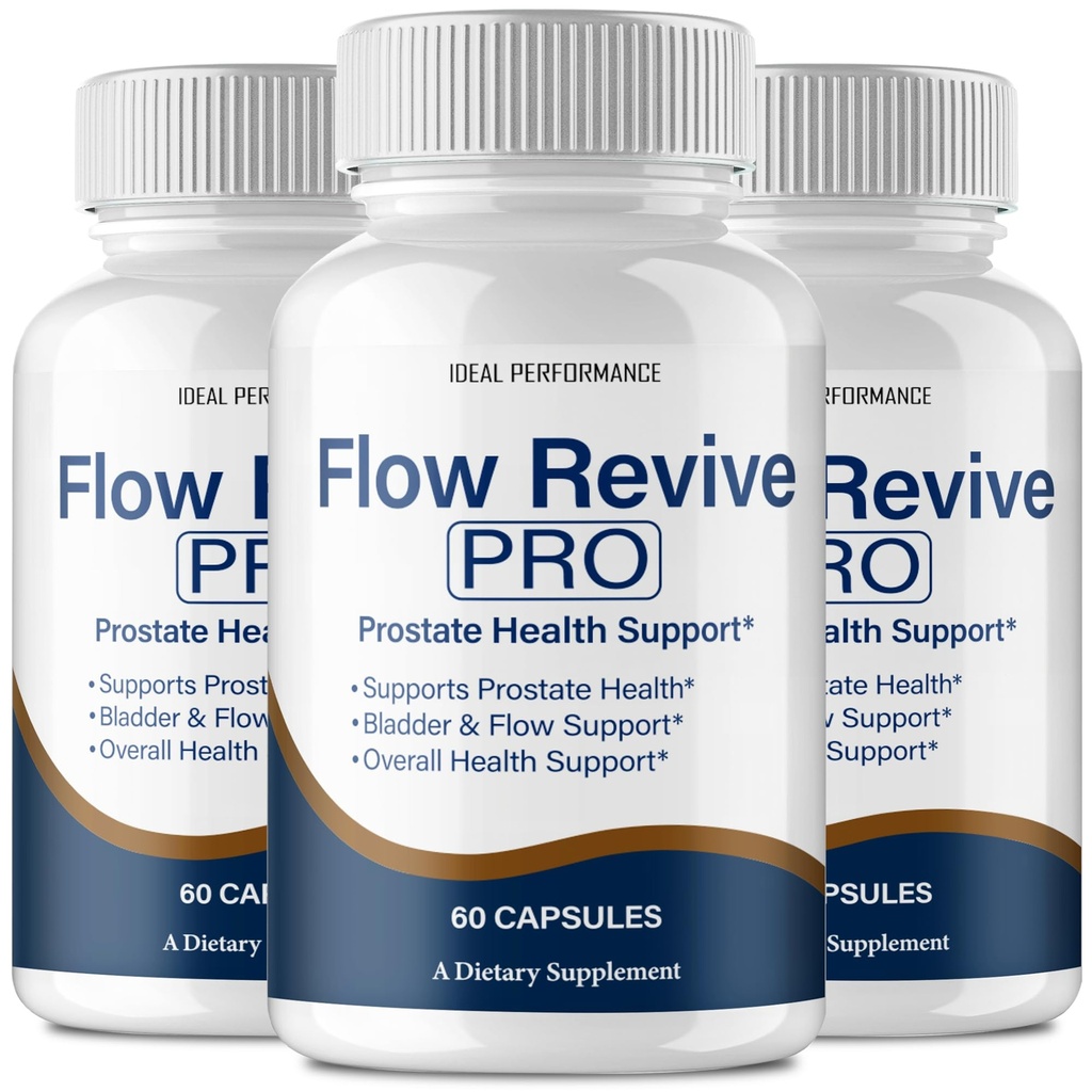 Flow Revive Pills, FlowRevive Supplement, Flow Revive Prostate Supplement Capsules - Maximum Strength Daily Wellness & Comfort, All Natural FlowRevive Pro Health & Wellness Reviews (3 Pack)