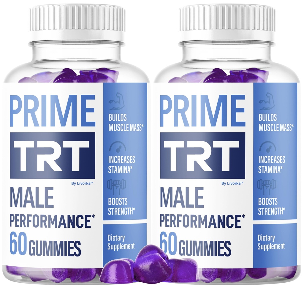 (2 Pack) Prime TRT Gummies - Official PrimeTRT Advanced Premium Supplement For Men Support - Maximum Strength, Natural Prime TRT Vitamins For Overall Health & Wellness Review, 120 Gummies For 2 Months