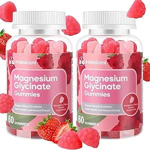 Glycinat de magnésium 400mg, supplément de magnésium sans sucre avec/Ashwagandha, zinc, supplément de magnésium végétalien pour adultes - 120 Glycinat de fraise