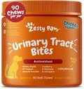 Zesty Paws Supplément de canneberge pour chiens - Contrôle de la vésicule pour chiens - Soutien du traîtage urinaire - Chews de canneberge - Soutien immunitaire et gourdin - Poulet - 90 Comte