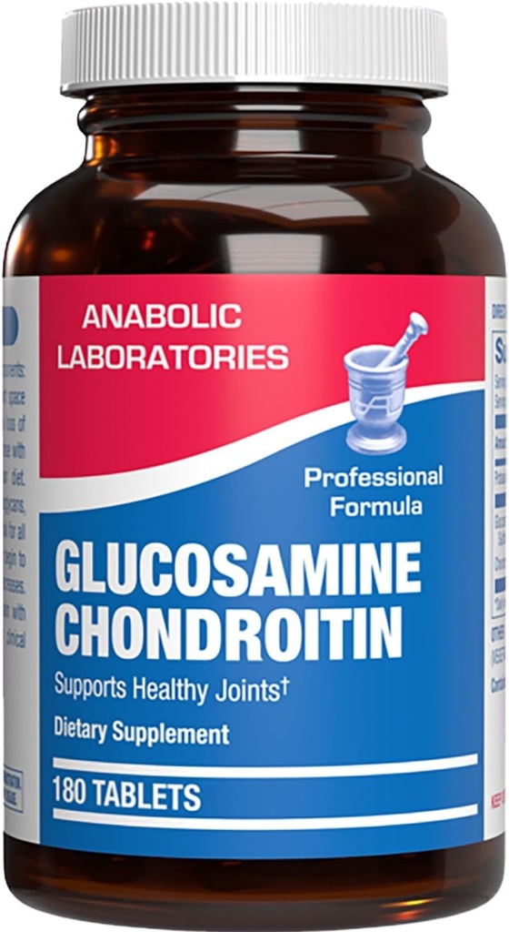 Glucosamine et chondroïtine avancées pour les adultes - Formule clinique naturellement dérivée des os Tendon et supplément de ligament avec complexe de glucosamine haute résistance - jusqu'à 180 jours d'approvisionnement