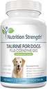 Taurine pour chiens, soutien pour une fonction cardiaque en santé, maladies inflammatoires résistantes, avec Coenzyme Q10 pour aider à gérer l'insuffisance cardiaque et le DCM chez les chiens, 120 comprimés à croquer