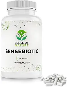 Sensebiotic Gut Health Probiotiques Suppléments diététiques Suppléments prébiotiques 20 milliards UFC Probiotiques pour les femmes Gut Health Hommes Prébiotiques pour la santé digestive 60 Capsules probiotiques