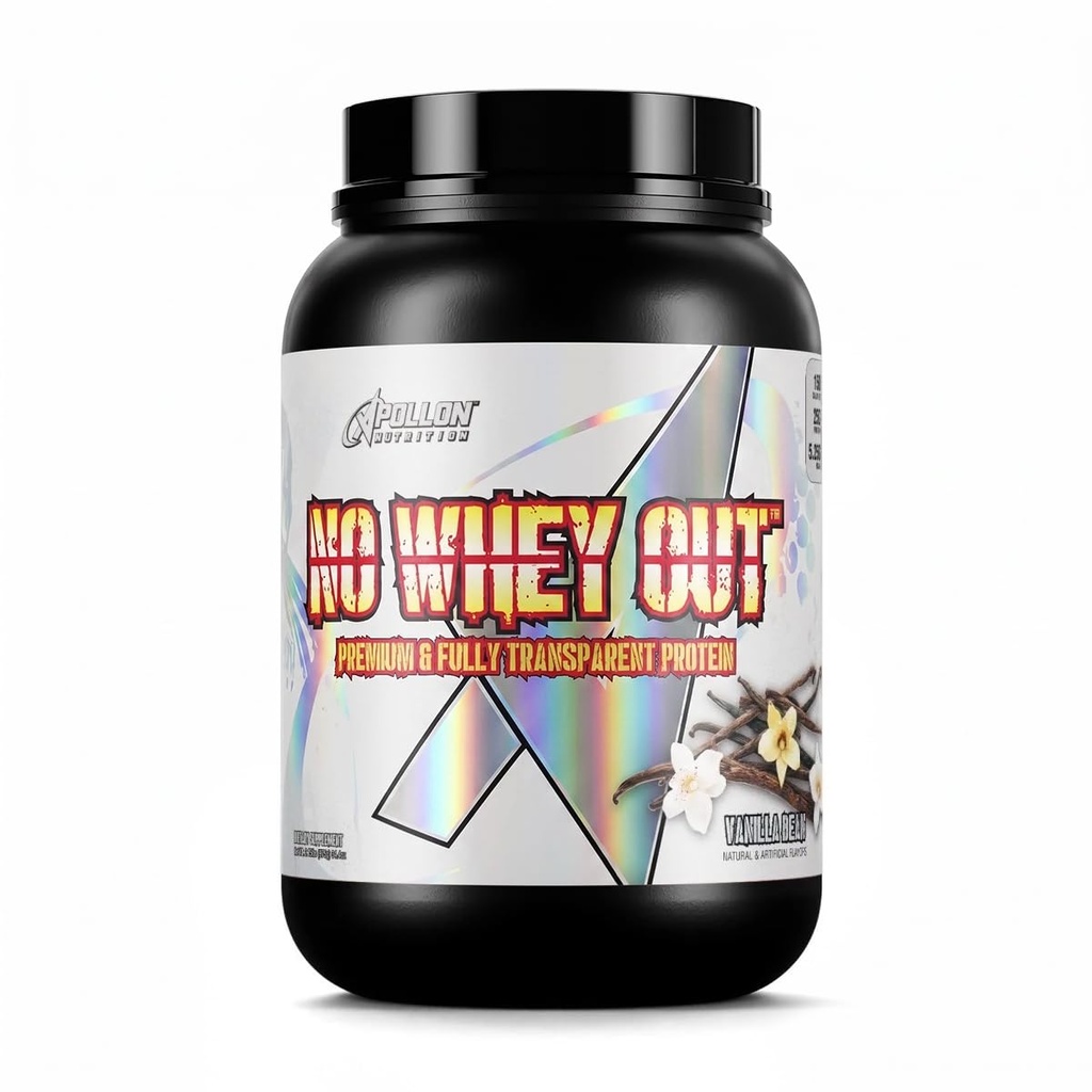 Apollon Nutrition No Whey Out Protein Powder | 25g Whey Protein Concentrate (WPC80) | Supports Muscle Recovery, Growth & Performance | 26 Servings (Vanilla Bean)
